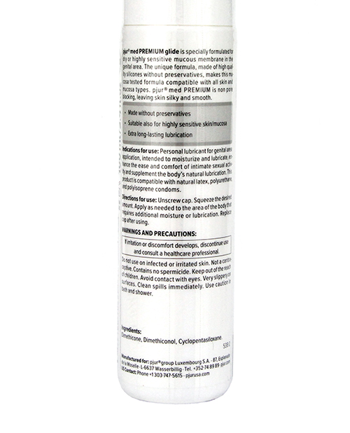 Pjur Med Premium Glide Concentrated Silicone Personal Lubricant - 100 ml Bottle