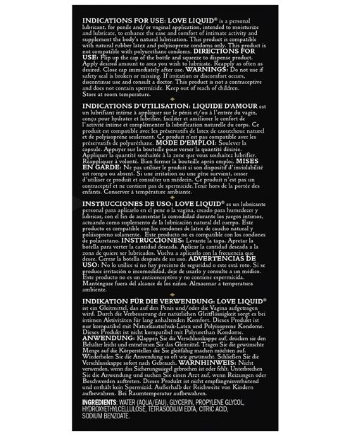 Kama Sutra Love Liquid Classic Water Based Lube - 3.4 oz