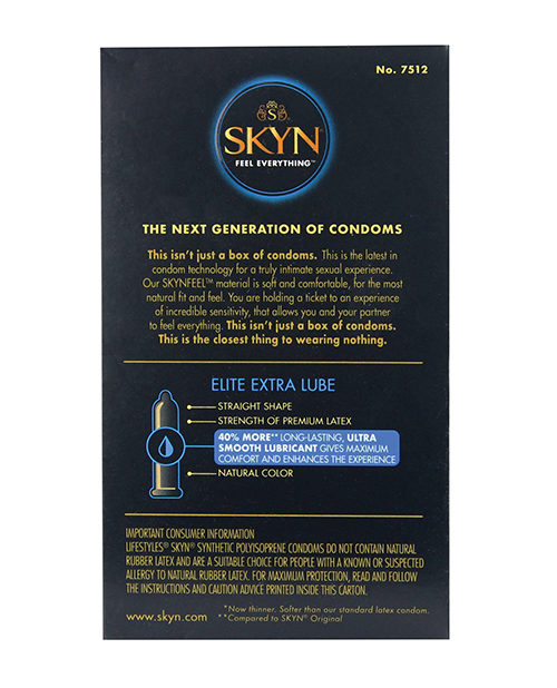 Lifestyles SKYN Extra Lubricated Condoms - Box of 12