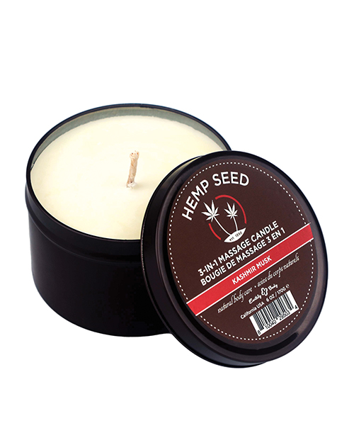 Earthly Body Suntouched Hemp Candle - 6 oz Round Tin Lavender