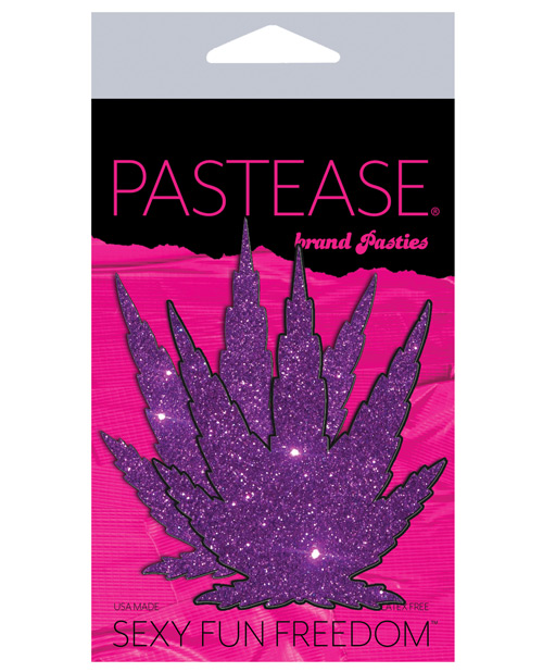 Pastease Premium Glitter Marijuana Leaf - Green O/S