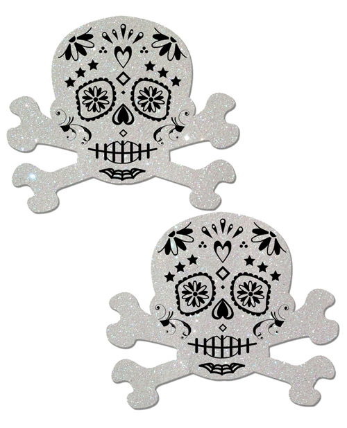 Pastease Premium Day of the Dead Skull - Black/White O/S