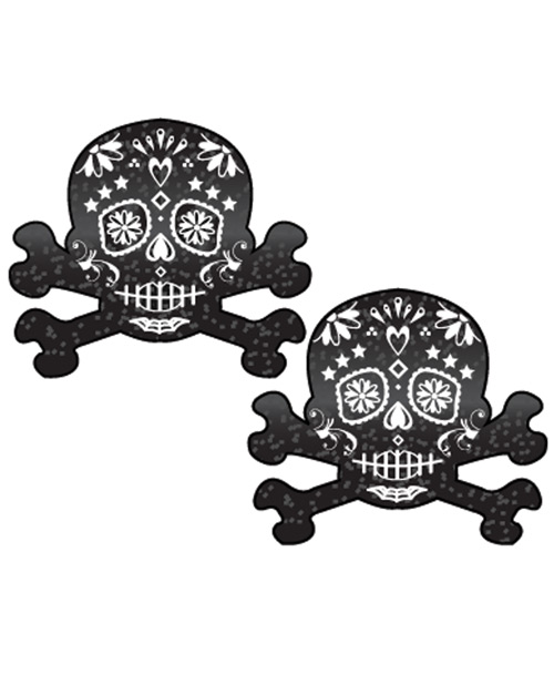Pastease Premium Day of the Dead Skull - Black/White O/S