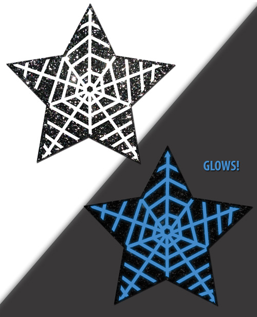 Pastease Premium Halloween Glitter Web  - Glow in the Dark Black/White O/S