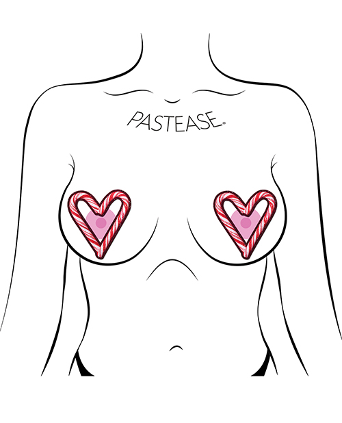 Pastease Premium Holiday Candy Cane Heart  - Red/White O/S