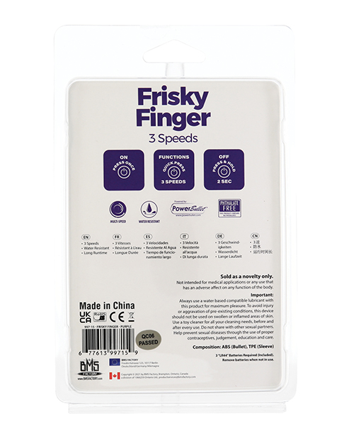 Frisky Finger Unisex Stimulator - Purple