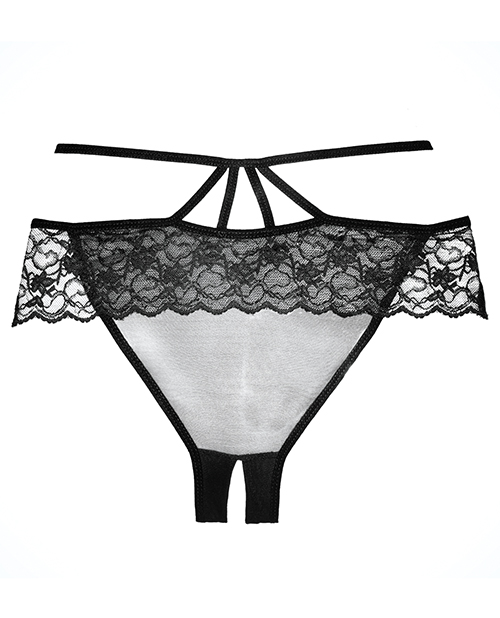 Adore Angel  Crotchless Panty Black O/S