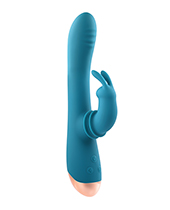 Adam & Eve Shimmy & Shake Velvet Rabbit - Teal