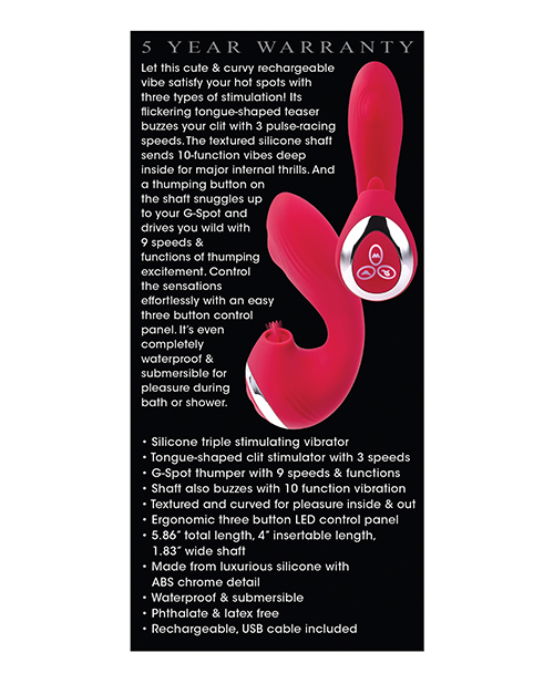 Adam & Eve Eve's Clit Loving Thumper Vibe - Red