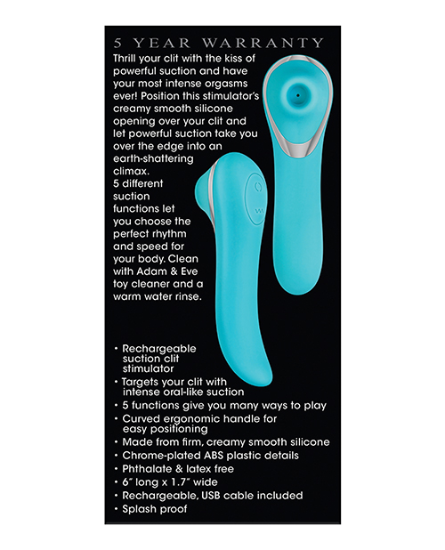 Adam & Eve French Kiss Her Clit Stimulator - Teal