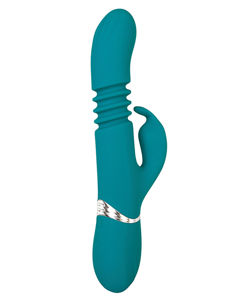 Adam & Eve Eve's Rechargeable Thrusting Rabbit - Green