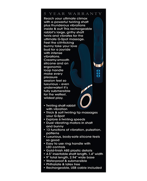 Adam & Eve Eve's Twirling Rabbit Vibrator - Blue