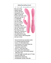 Adam & Eve Eve's Rechargeable Slimline Rabbit - Pink