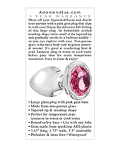 Adam & Eve Pink Gem Glass Plug - Large