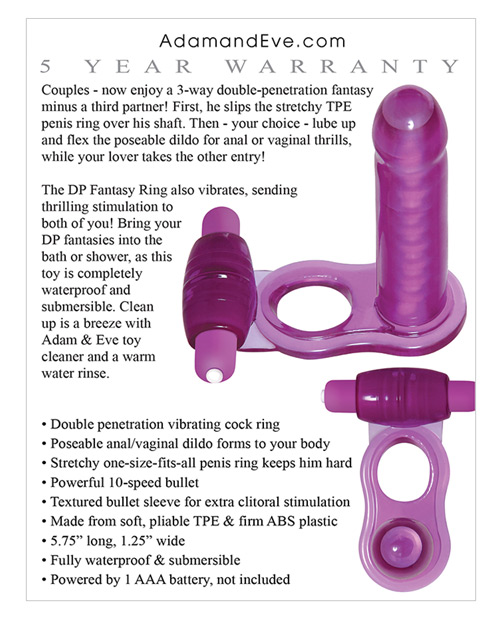 Adam & Eve DP Fantasy Ring - Purple