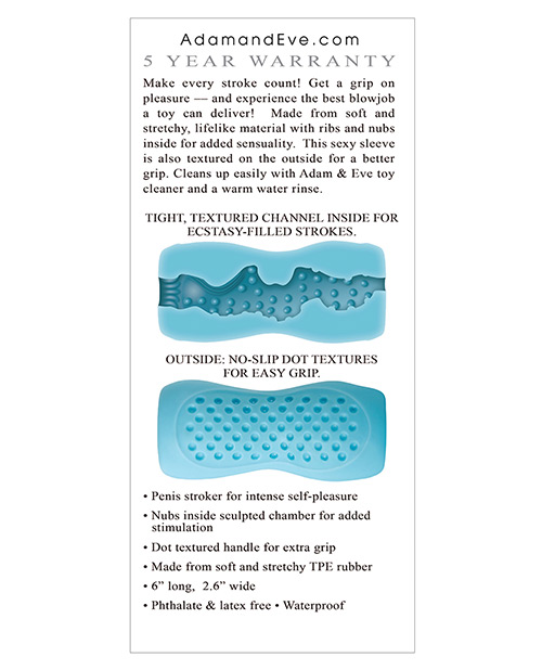 Adam & Eve Gripmaster Stroker - Blue