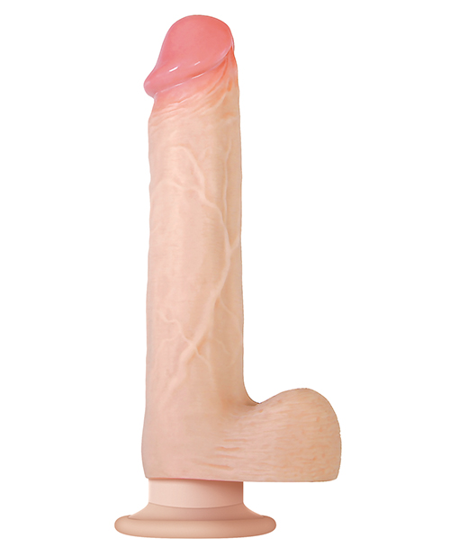 Adam & Eve Adam's Thrusting Dildo w/Remote - Flesh