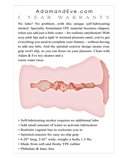 Adam & Eve Juicy Lucy Self Lubricating Stroker - White