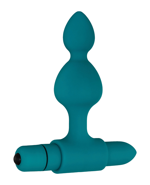 Adam & Eve Vibrating Anal Bumpy Bead Set - Teal