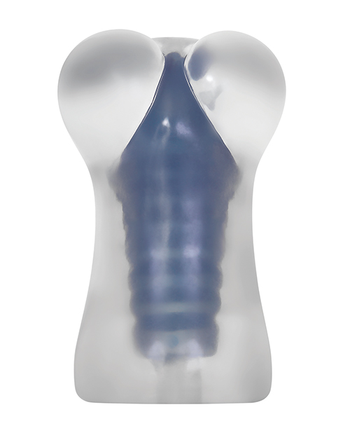 Adam & Eve Intensity Power Stroker - Clear/Blue