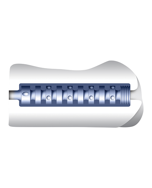 Adam & Eve Intensity Power Stroker - Clear/Blue