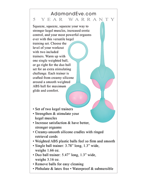 Adam & Eve Eve's Kegel Training Set - Pink/Teal