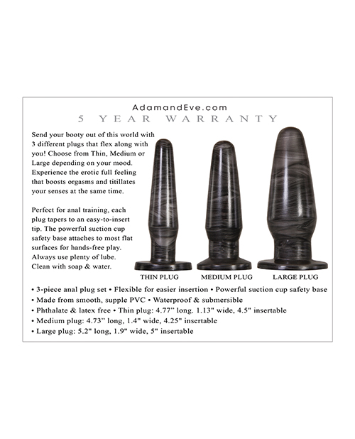 Adam & Eve Anal Rockets Trainer Set - Grey