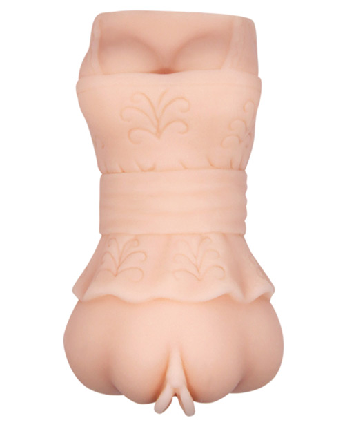 Crazy Bull No Lube Vagina Masturbator Sleeve w/Skirt - Ivory