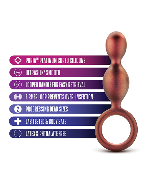 Blush Anal Adventures Matrix Duo Loop Plug - Copper