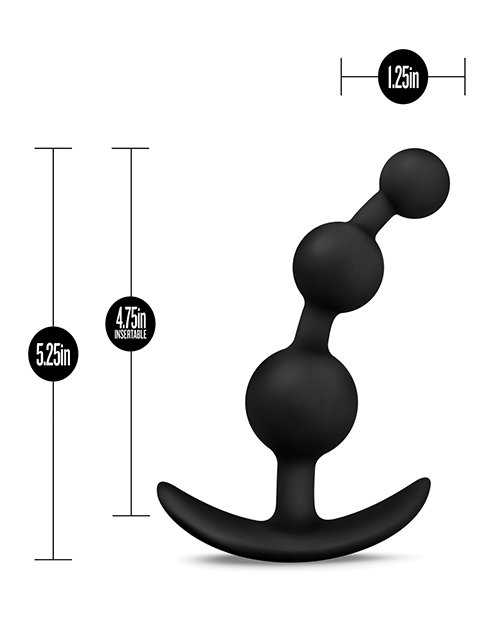 Blush Anal Adventures Small Beads - Black