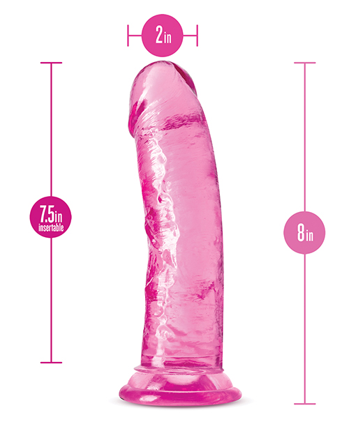 Blush B Yours Plus 8" Roar n Ride Dildo - Pink