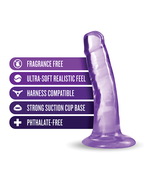 Blush B Yours Plus 5" Hard n' Happy Dildo - Purple
