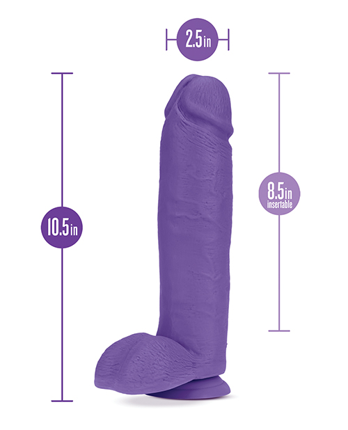 Blush Au Naturel Bold Huge 10" Dildo - Purple