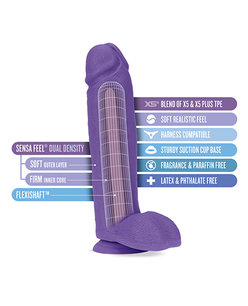 Blush Au Naturel Bold Huge 10" Dildo - Purple