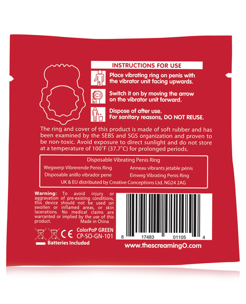 Screaming O Color Pop Quickie - Asst. Colors Box of 24