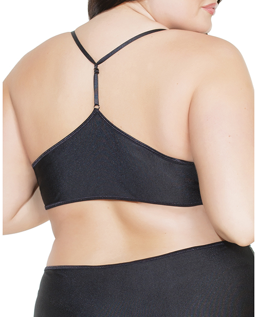 Cupless Underbust Bra w/Adjustable T-Back (Can be Worn Two Ways) Black OS/XL