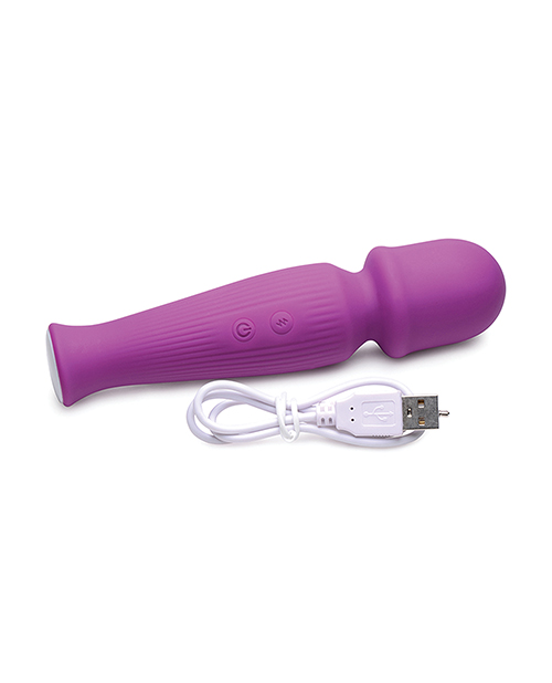 Curve Toys Gossip Silicone Vibrating Wand 10x - Violet