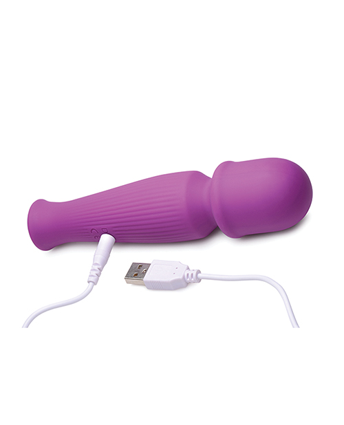 Curve Toys Gossip Silicone Vibrating Wand 10x - Violet