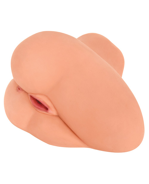 Curve Toys Mistress Vibrating BioSkin Side Saddle Casey - Vanilla