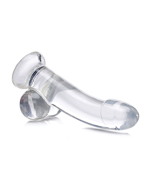 Curve Toys Jock C-Thru 8" Smooth Dong w/Balls - Clear