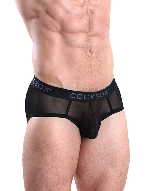 Cocksox Mesh Contour Pouch Sports Brief Black Shadow SM