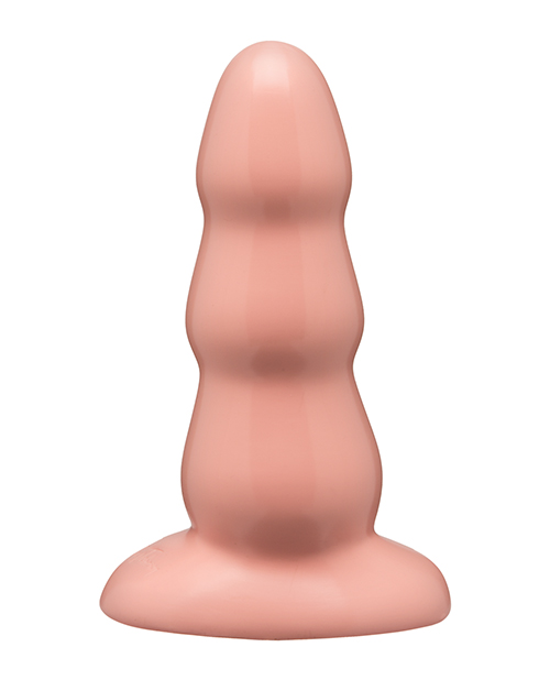 Triple Ripple Butt Plug - Medium White