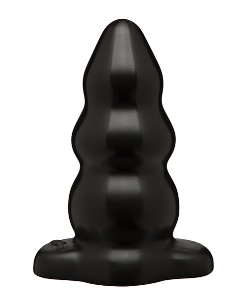 Triple Ripple Butt Plug - Large Black