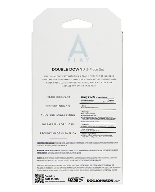 A Play Double Down Hybrid Lubricant - 2 Piece Set