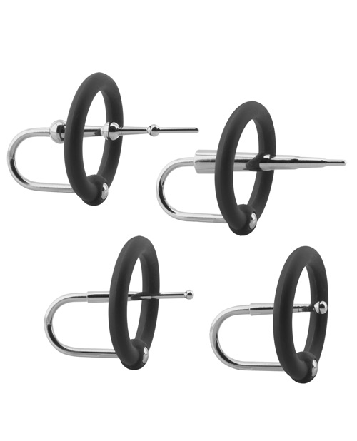 Kink Ring & Plug Set Cock Accessory - Black