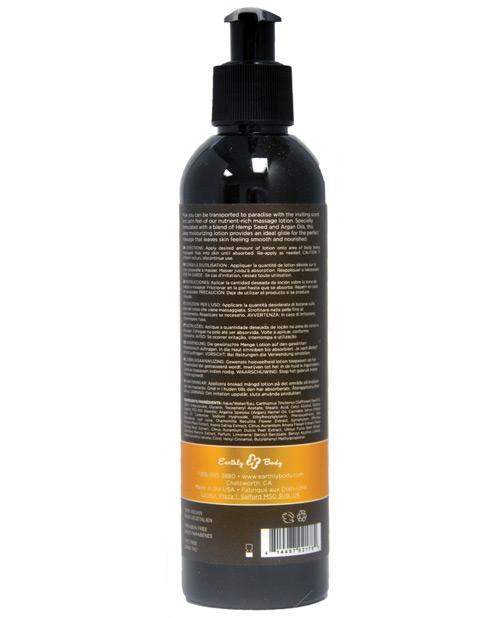 Earthly Body Hemp Seed Massage Lotion - 8 oz Dreamsicle