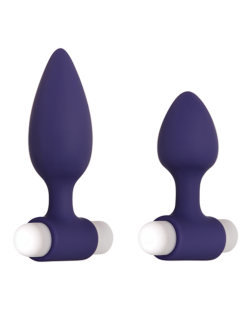 Evolved Dynamic Duo Anal Rechargeable - Purple/White