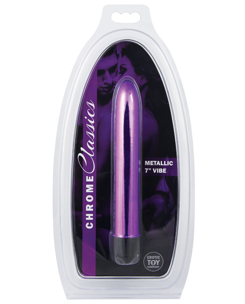 Erotic Toy Company Chrome Classics 7" Vibe - Purple