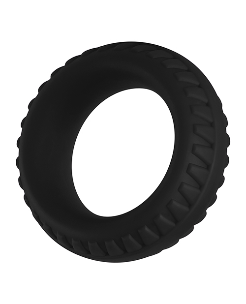 Forto F-12 35mm Liquid Silicone Cock Ring - Black