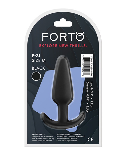 Forto F-31 Silicone Plug - Medium Black